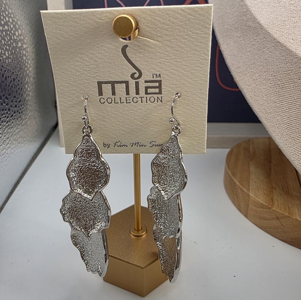 MISHA COLLECTION Textured Silver Earrings (127)